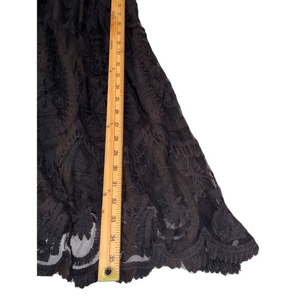 Ultrapink Black Lace Midi Dress With Sheer Floral Pattern & Lining - Picture 11 of 13